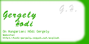 gergely hodi business card